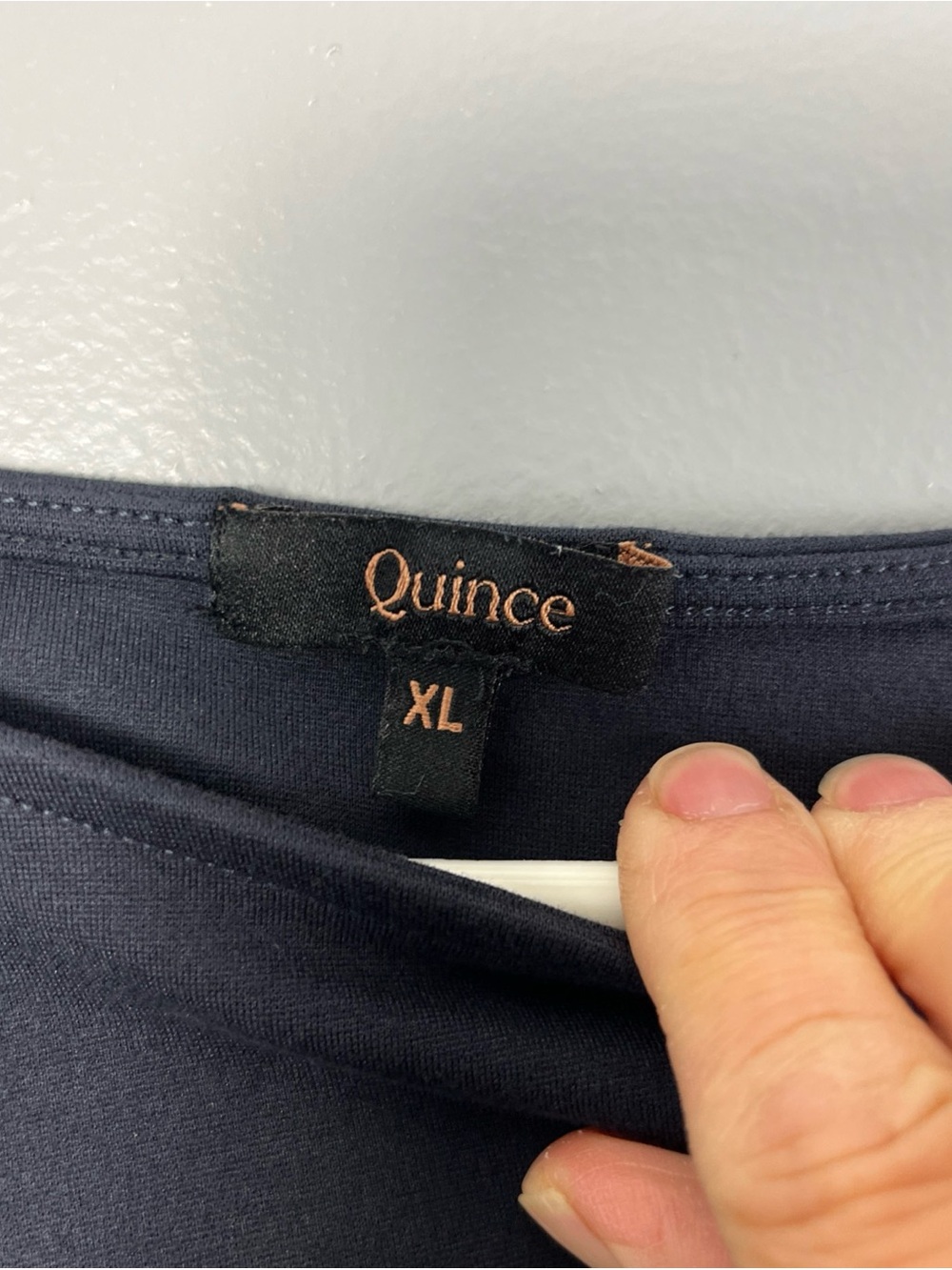 Quince Navy Short-Sleeve Boatneck Tee - Picture 2 of 7